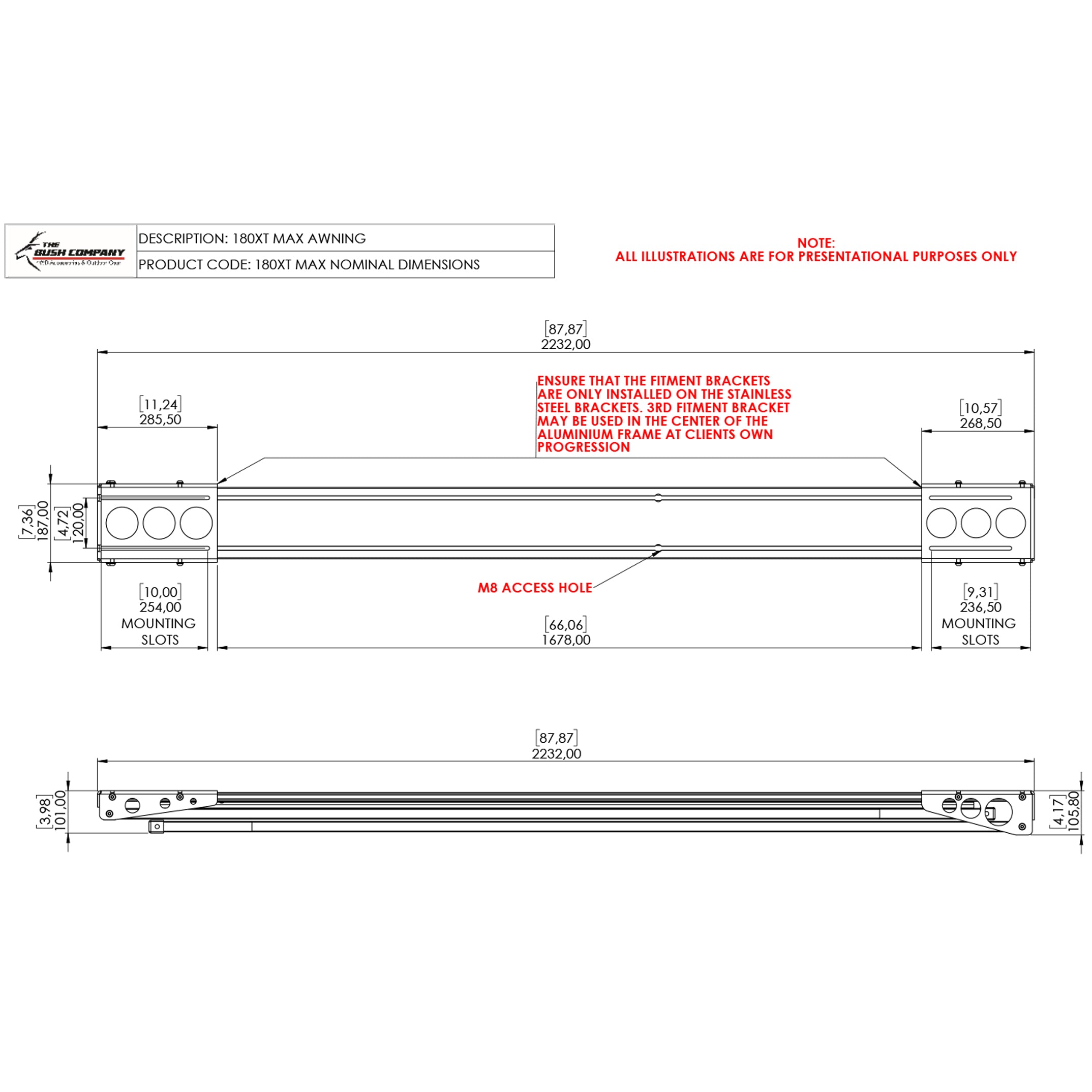The Bush Company 180XT MAX Awning | Freestanding | No Poles