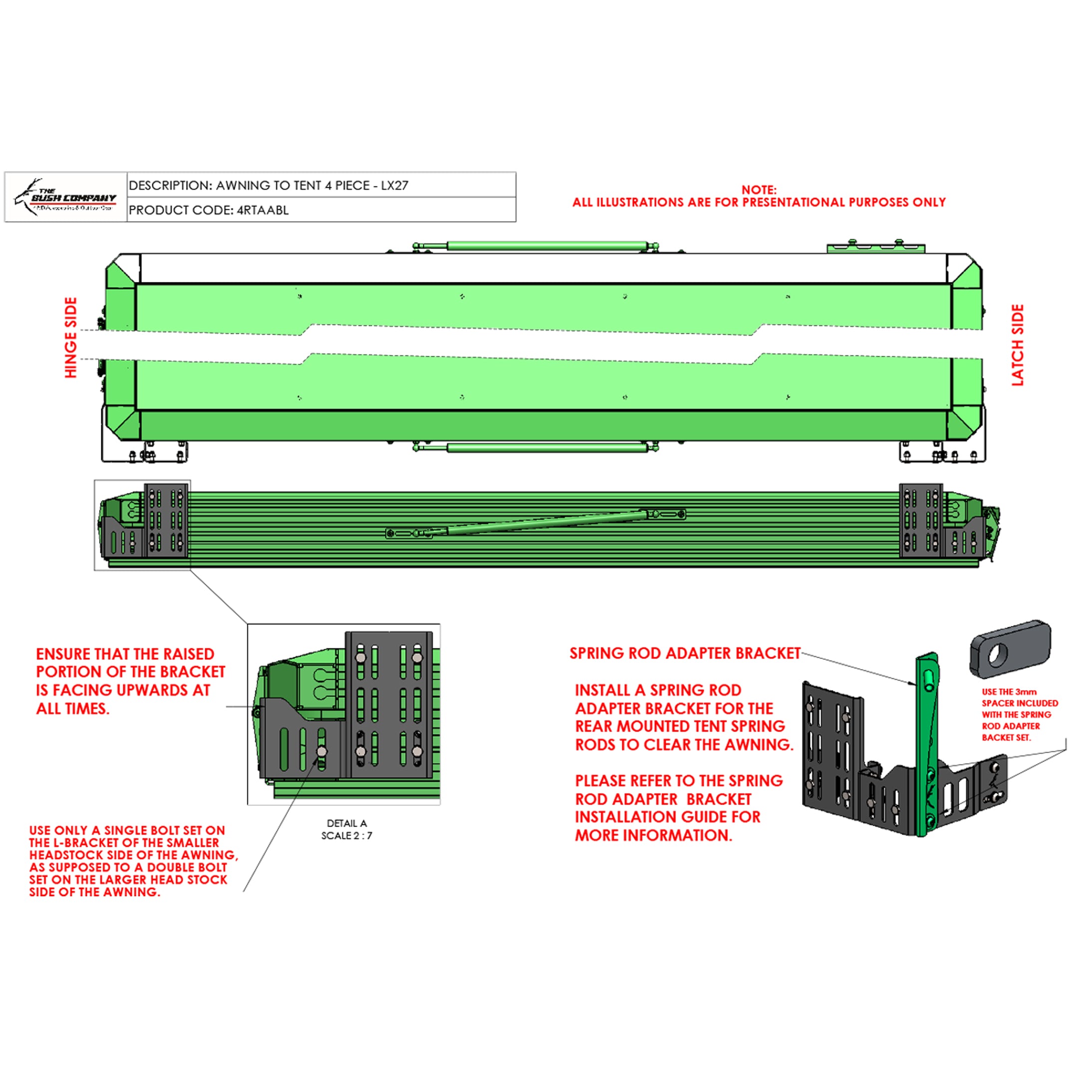 Awning to Tent Bracket - LX27