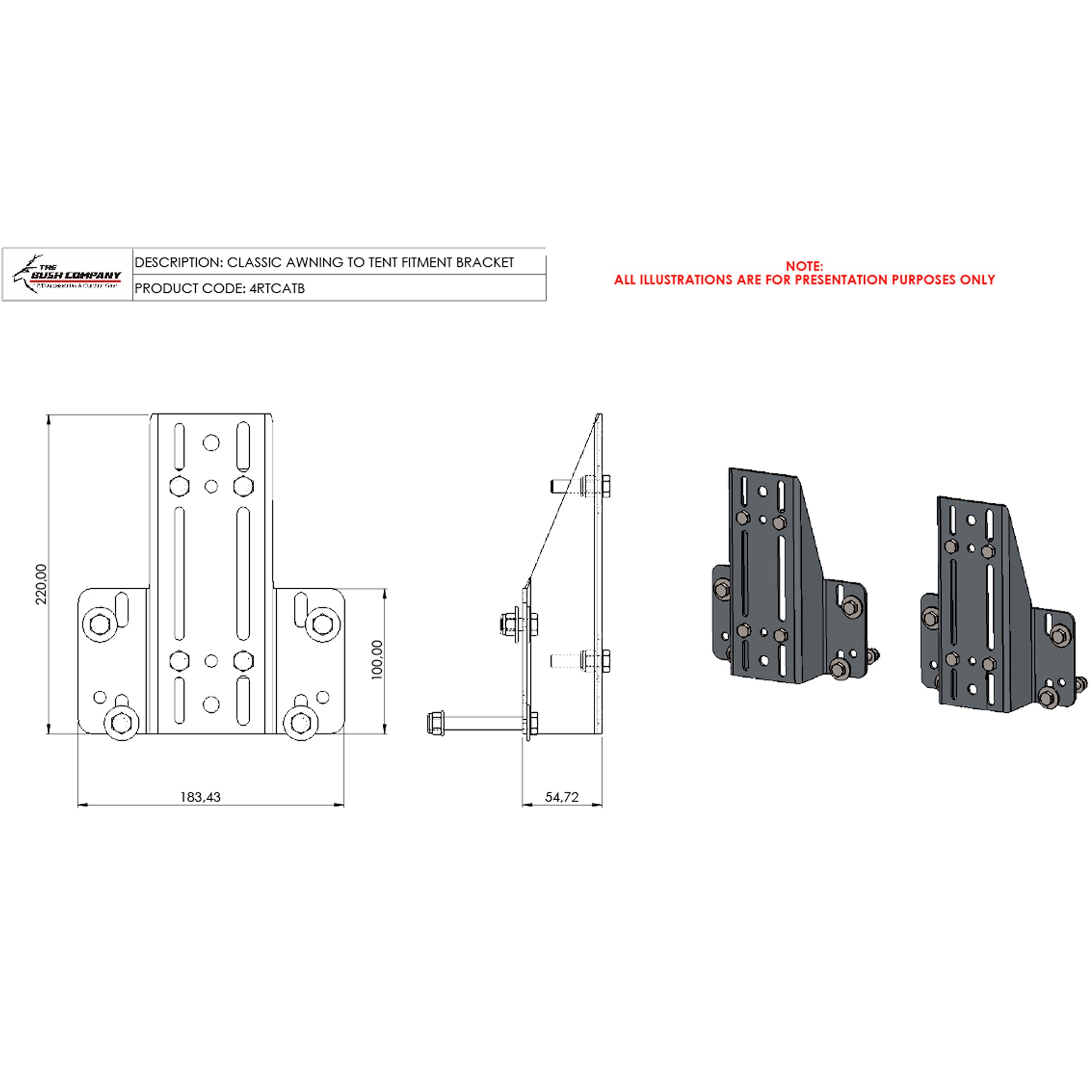 Classic Awning to Tent Bracket