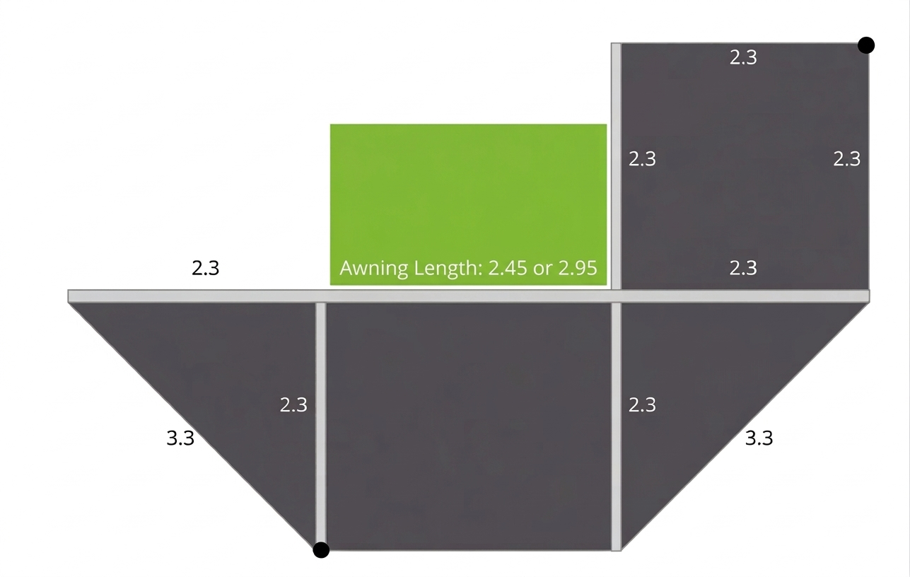 Bundutec BunduAwn 270 Degree Square Back Awning